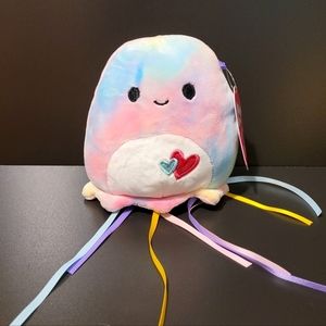 Janet the Rainbow Tyedye Jellyfish w/Tag 5" Squishmallow Valentine 2020 Series